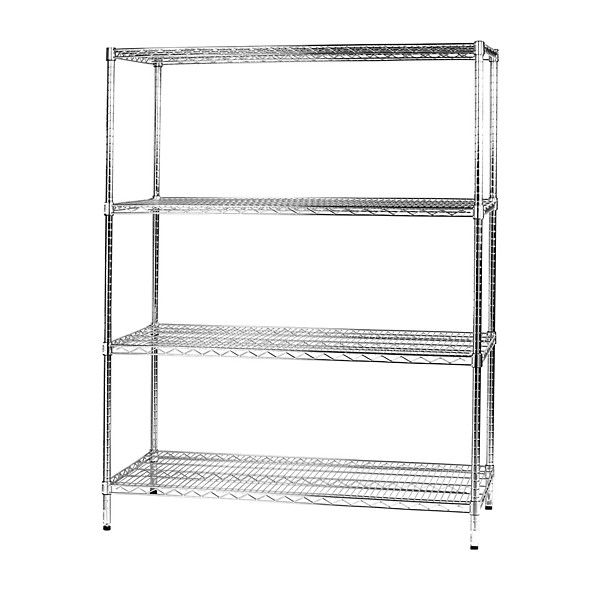 Scaffale in acciaio 4 ripiani