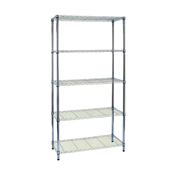 Scaffale in acciaio 5 ripiani, 60 x 35 x 200 cm